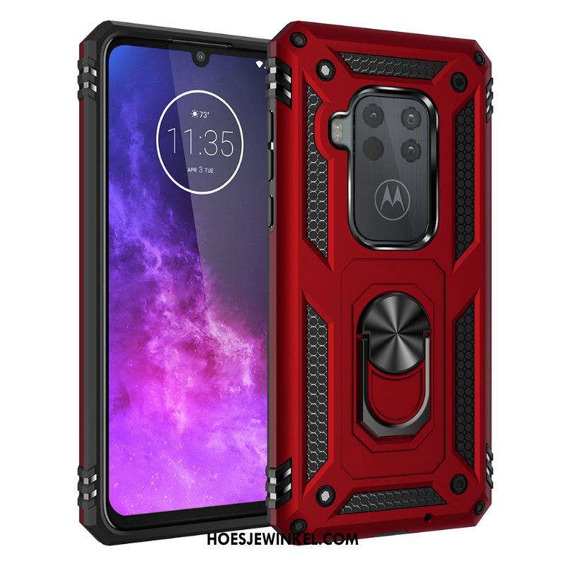 Motorola One Zoom Hoesje Ondersteuning Rood Auto, Motorola One Zoom Hoesje All Inclusive Mobiele Telefoon