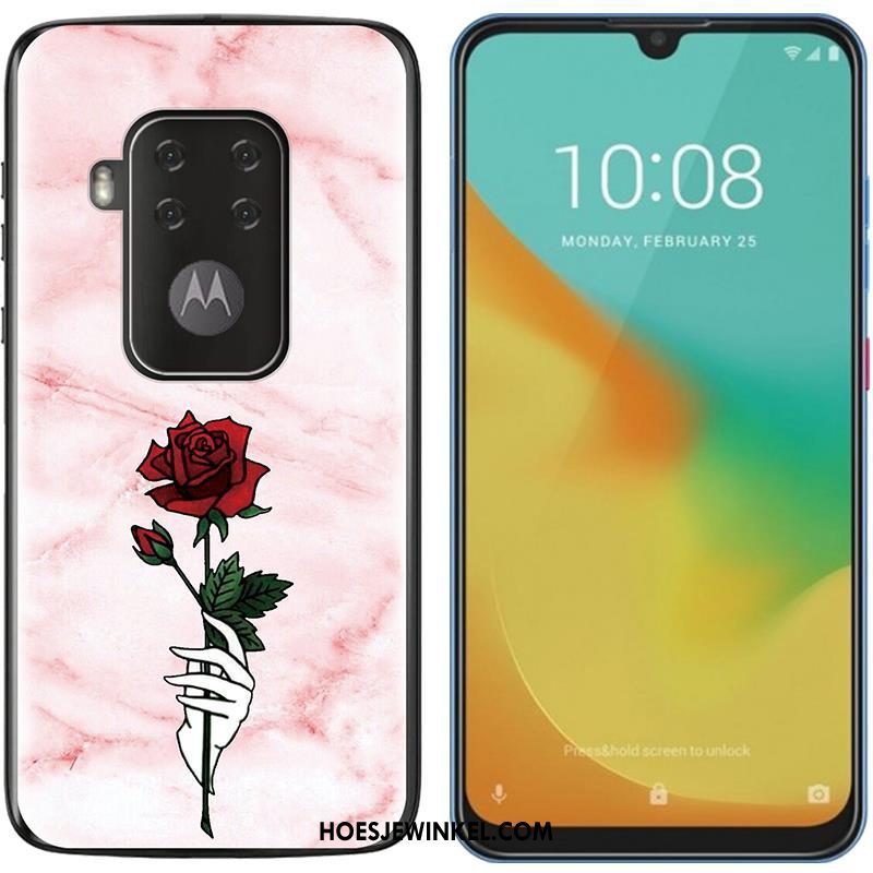 Motorola One Zoom Hoesje Purper Zacht Trend, Motorola One Zoom Hoesje Geschilderd Nieuw