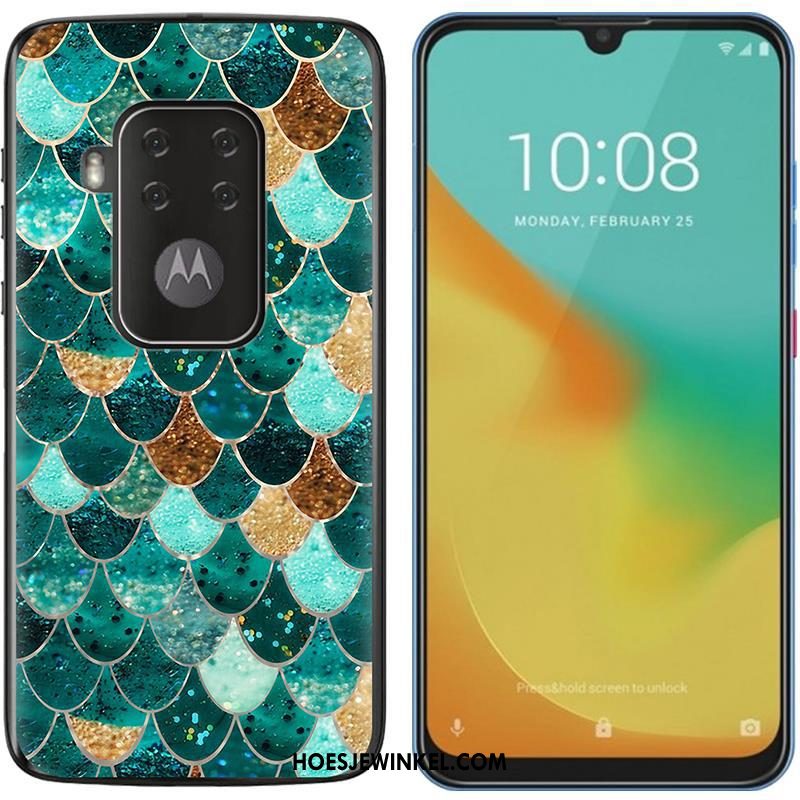 Motorola One Zoom Hoesje Purper Zacht Trend, Motorola One Zoom Hoesje Geschilderd Nieuw