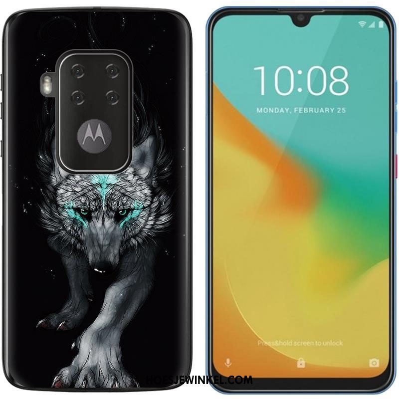 Motorola One Zoom Hoesje Purper Zacht Trend, Motorola One Zoom Hoesje Geschilderd Nieuw