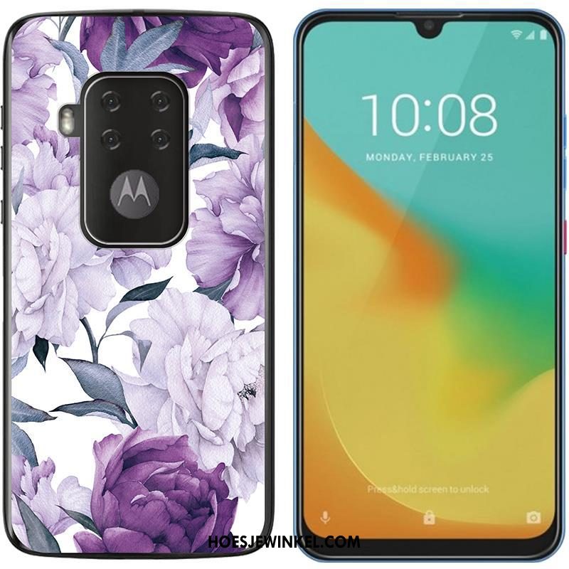 Motorola One Zoom Hoesje Purper Zacht Trend, Motorola One Zoom Hoesje Geschilderd Nieuw