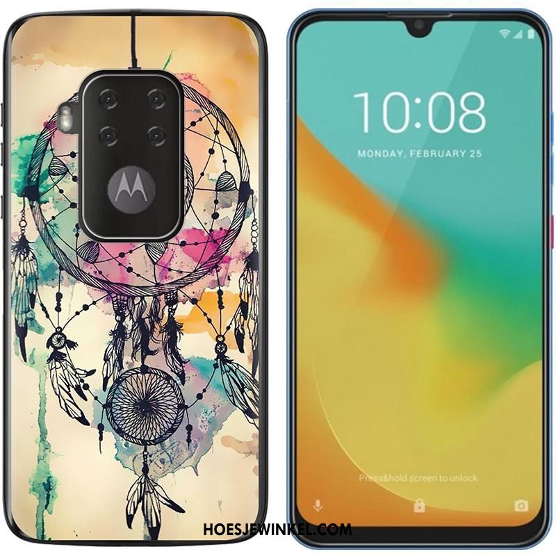 Motorola One Zoom Hoesje Purper Zacht Trend, Motorola One Zoom Hoesje Geschilderd Nieuw