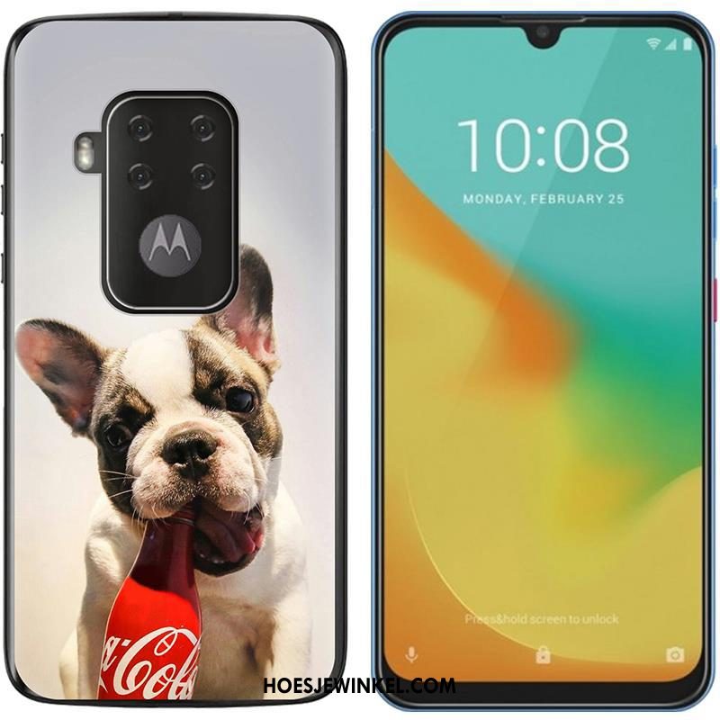 Motorola One Zoom Hoesje Purper Zacht Trend, Motorola One Zoom Hoesje Geschilderd Nieuw