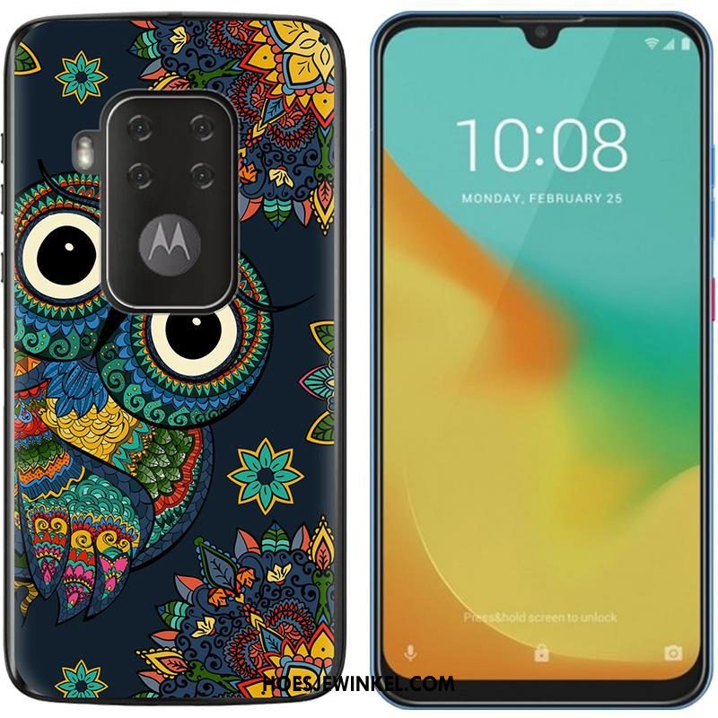 Motorola One Zoom Hoesje Purper Zacht Trend, Motorola One Zoom Hoesje Geschilderd Nieuw