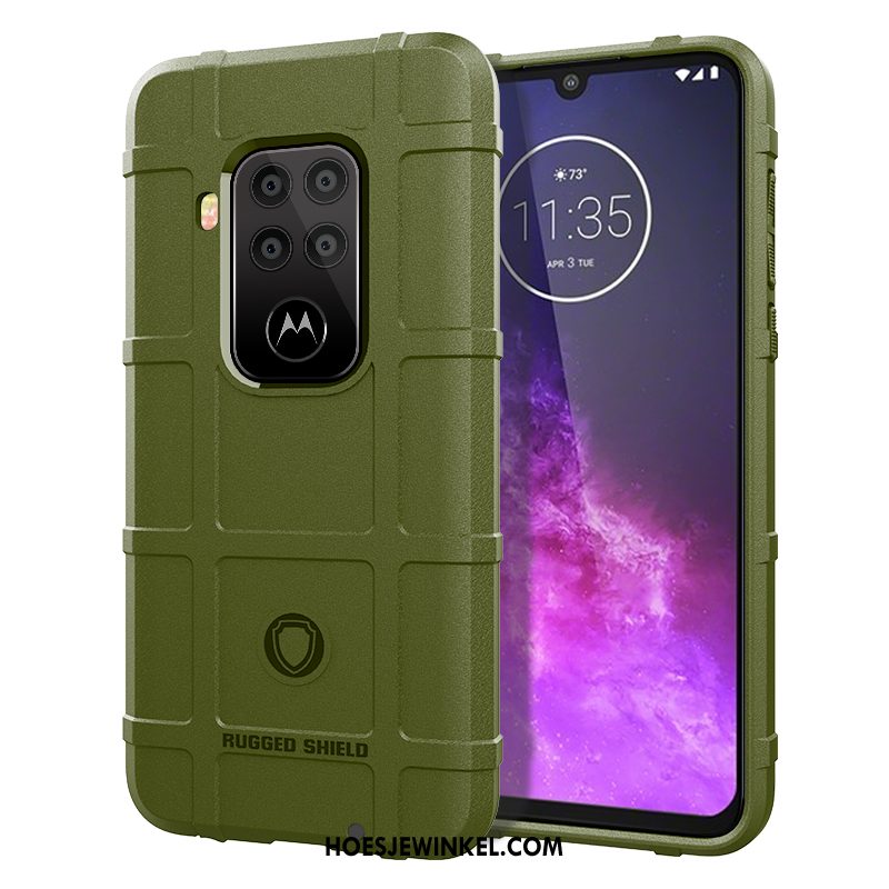 Motorola One Zoom Hoesje Zwart Pu Bescherming, Motorola One Zoom Hoesje Hoes Zacht