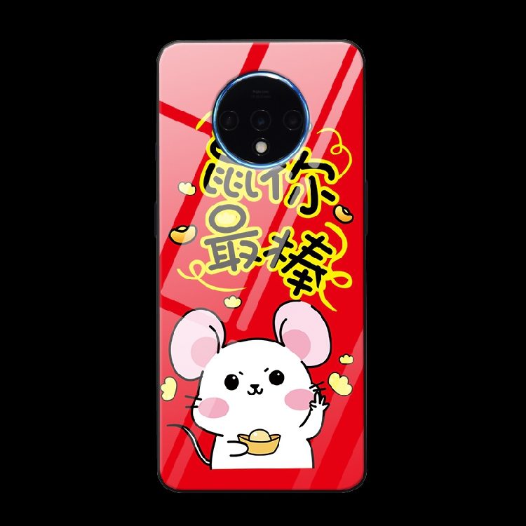 Neplus 7t Hoesje Mobiele Telefoon Glas Rat, Neplus 7t Hoesje Rood Pas