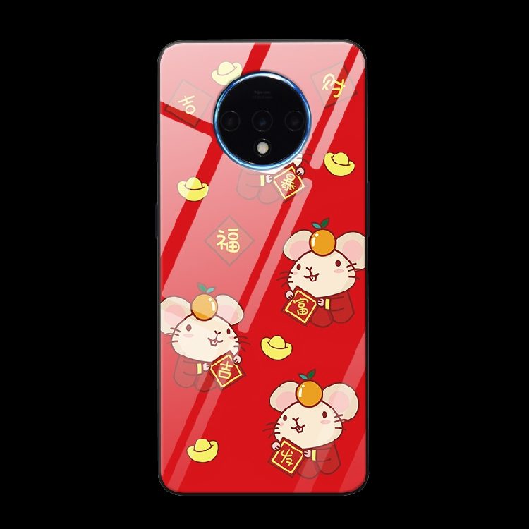 Neplus 7t Hoesje Mobiele Telefoon Glas Rat, Neplus 7t Hoesje Rood Pas