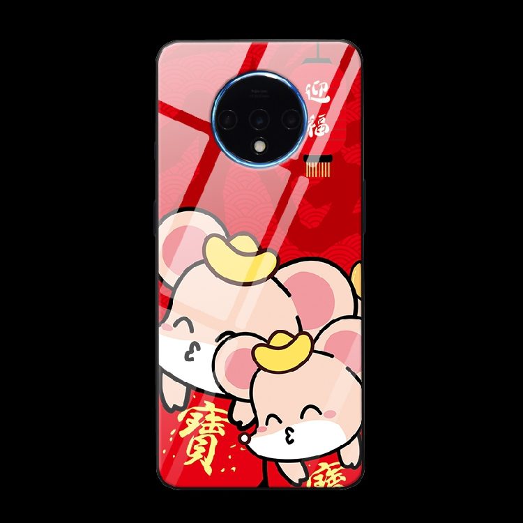 Neplus 7t Hoesje Mobiele Telefoon Glas Rat, Neplus 7t Hoesje Rood Pas