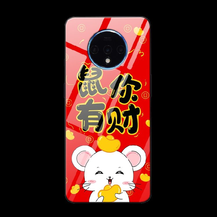 Neplus 7t Hoesje Mobiele Telefoon Glas Rat, Neplus 7t Hoesje Rood Pas