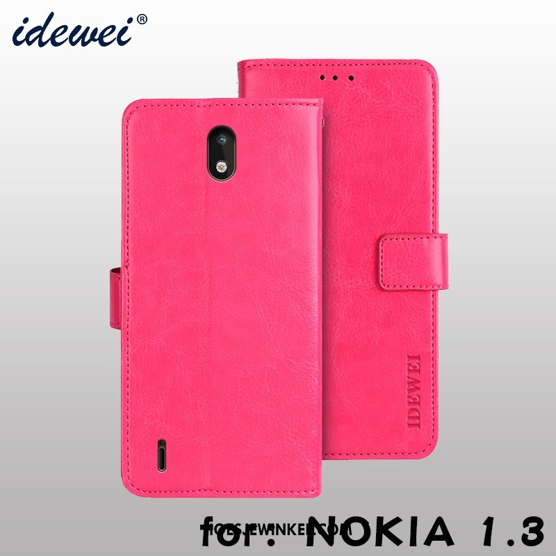 Nokia 1.3 Hoesje Mobiele Telefoon Bescherming Portemonnee, Nokia 1.3 Hoesje Leren Etui Folio Braun