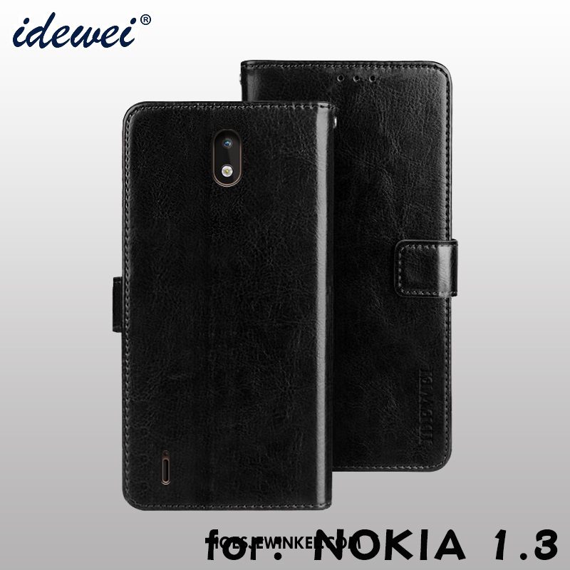 Nokia 1.3 Hoesje Mobiele Telefoon Bescherming Portemonnee, Nokia 1.3 Hoesje Leren Etui Folio Braun