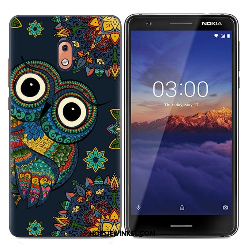 Nokia 2.1 Hoesje Mooie Zacht Blauw, Nokia 2.1 Hoesje Scheppend Trend