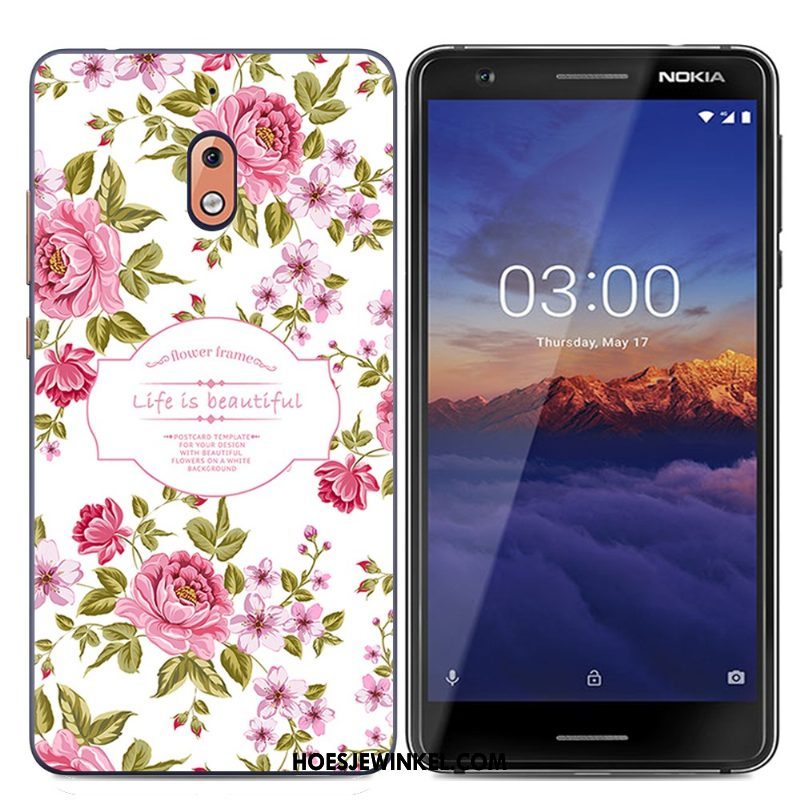 Nokia 2.1 Hoesje Mooie Zacht Blauw, Nokia 2.1 Hoesje Scheppend Trend