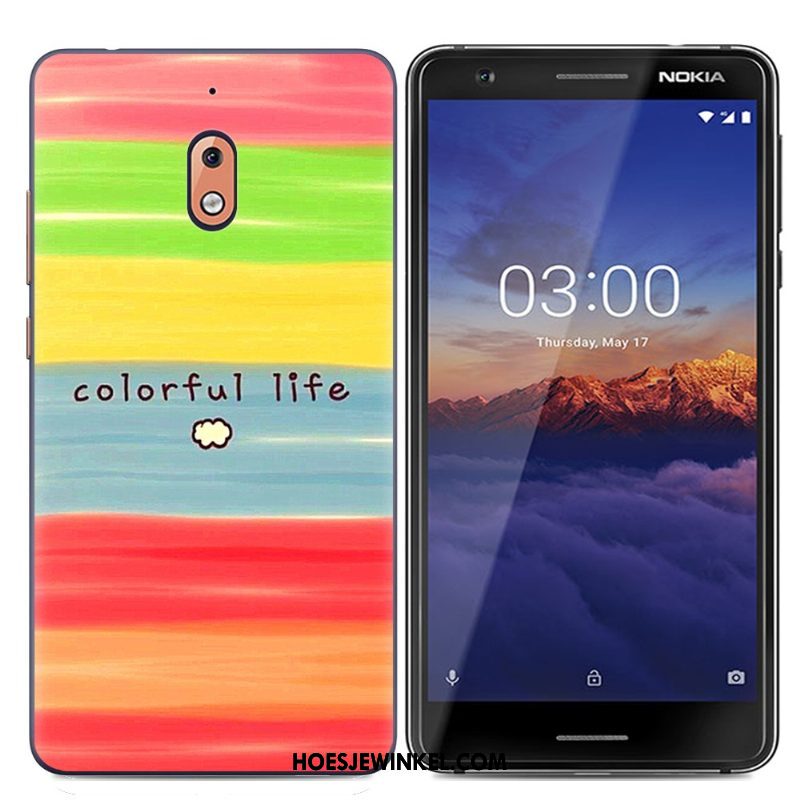 Nokia 2.1 Hoesje Mooie Zacht Blauw, Nokia 2.1 Hoesje Scheppend Trend