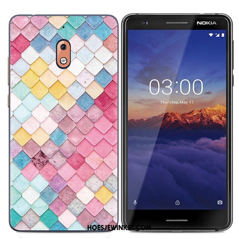 Nokia 2.1 Hoesje Mooie Zacht Blauw, Nokia 2.1 Hoesje Scheppend Trend