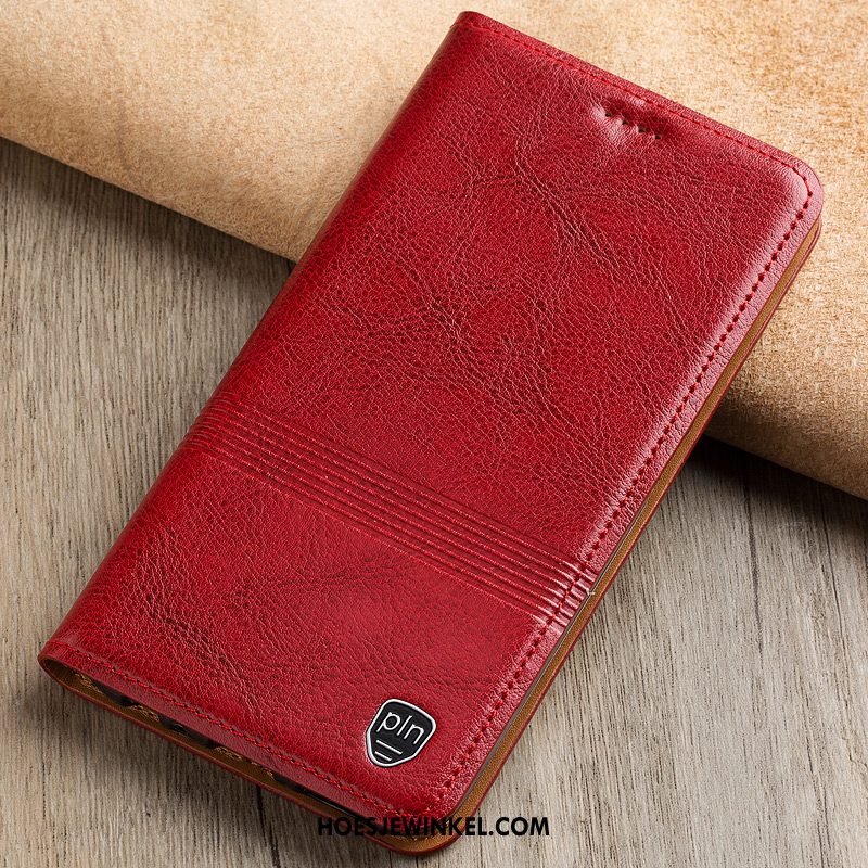 Nokia 2.3 Hoesje Leren Etui Hoes Anti-fall, Nokia 2.3 Hoesje Rood Folio