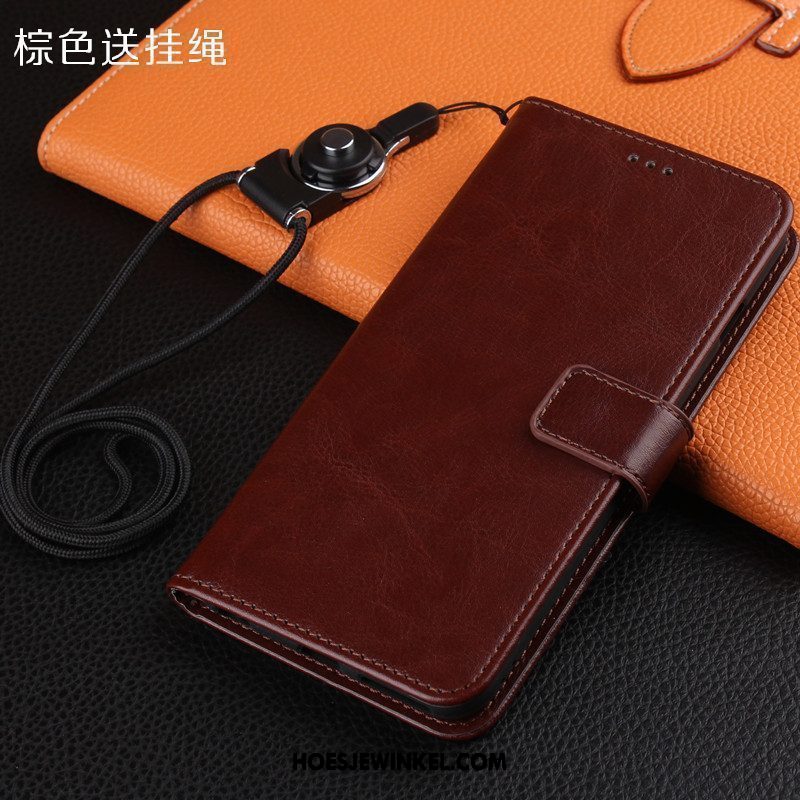 Nokia 3.1 Hoesje Blauw Folio Mobiele Telefoon, Nokia 3.1 Hoesje Anti-fall Leren Etui