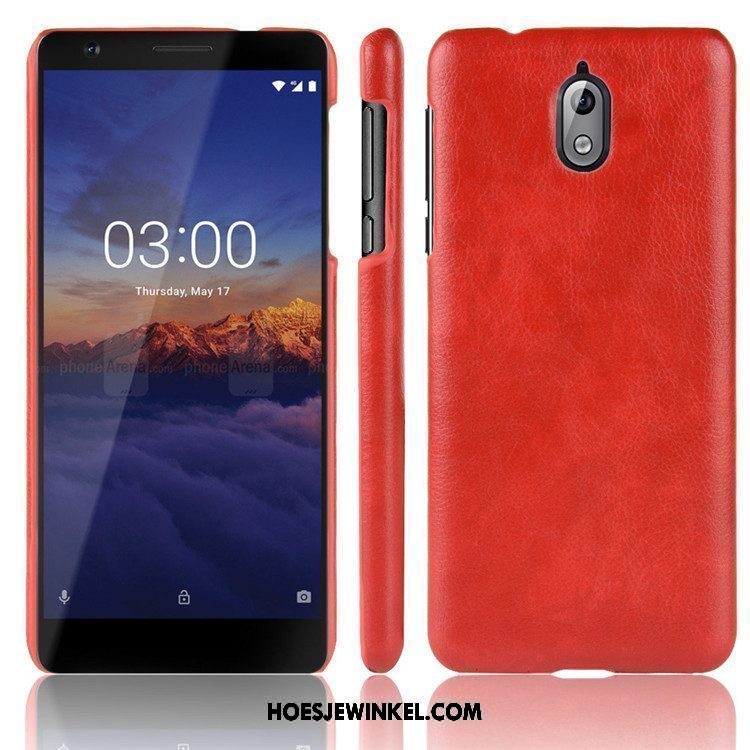 Nokia 3.1 Hoesje Rood Patroon Hoes, Nokia 3.1 Hoesje Soort Aziatische Vrucht Kwaliteit