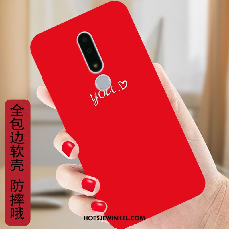 Nokia 3.1 Plus Hoesje Anti-fall Mobiele Telefoon Hoes, Nokia 3.1 Plus Hoesje Zacht Roze