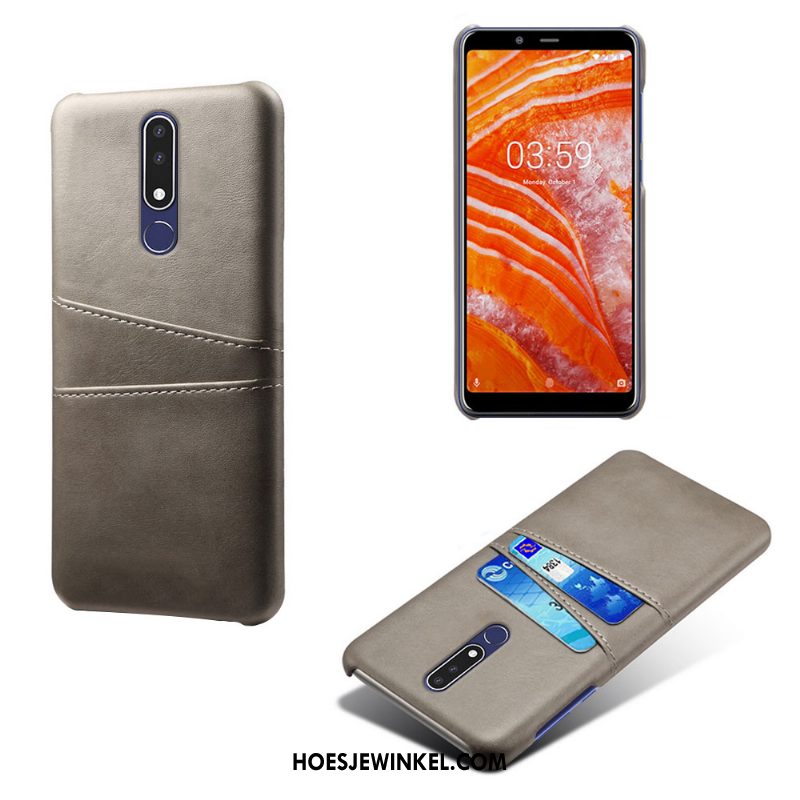 Nokia 3.1 Plus Hoesje Mobiele Telefoon Groen Kaart, Nokia 3.1 Plus Hoesje Hoes Bescherming