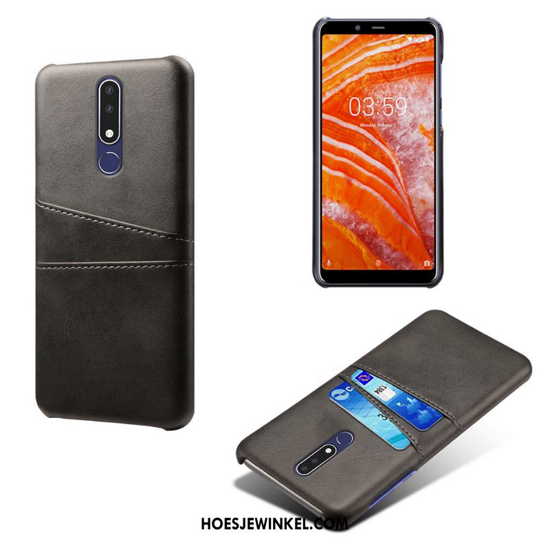 Nokia 3.1 Plus Hoesje Mobiele Telefoon Groen Kaart, Nokia 3.1 Plus Hoesje Hoes Bescherming