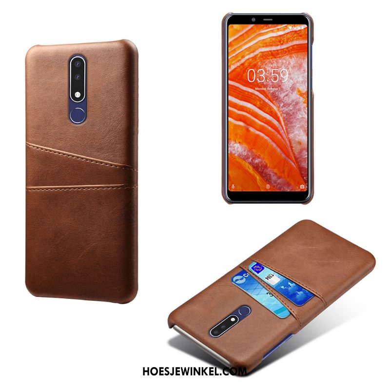 Nokia 3.1 Plus Hoesje Mobiele Telefoon Groen Kaart, Nokia 3.1 Plus Hoesje Hoes Bescherming