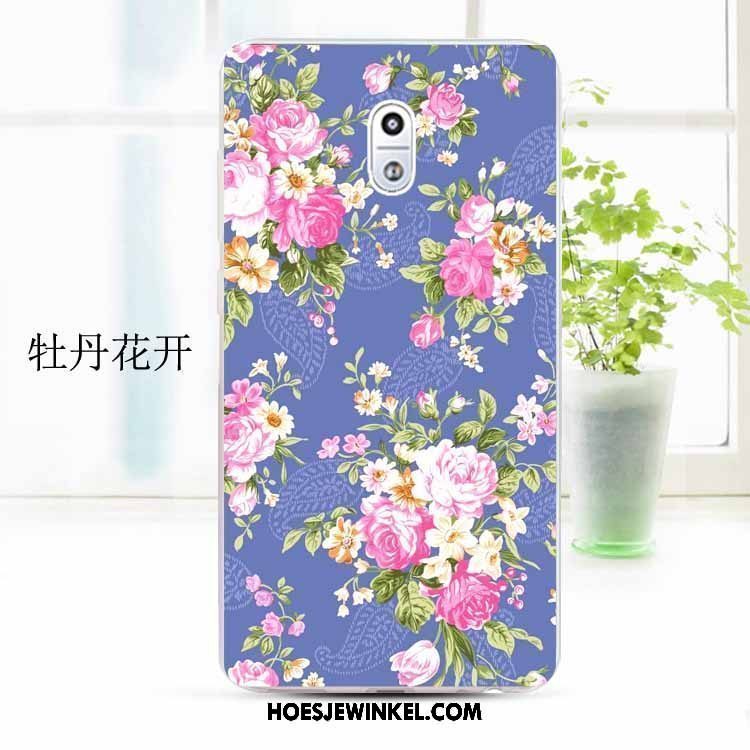 Nokia 3 Hoesje Blauw Pas Siliconen, Nokia 3 Hoesje Spotprent Bescherming