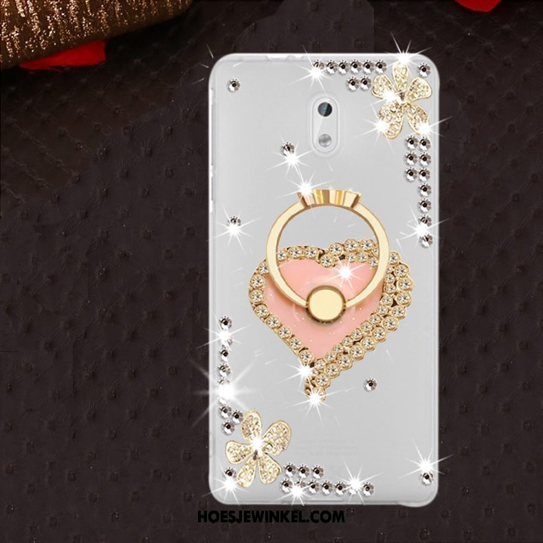 Nokia 3 Hoesje Ondersteuning Mobiele Telefoon Anti-fall, Nokia 3 Hoesje Hoes Met Strass