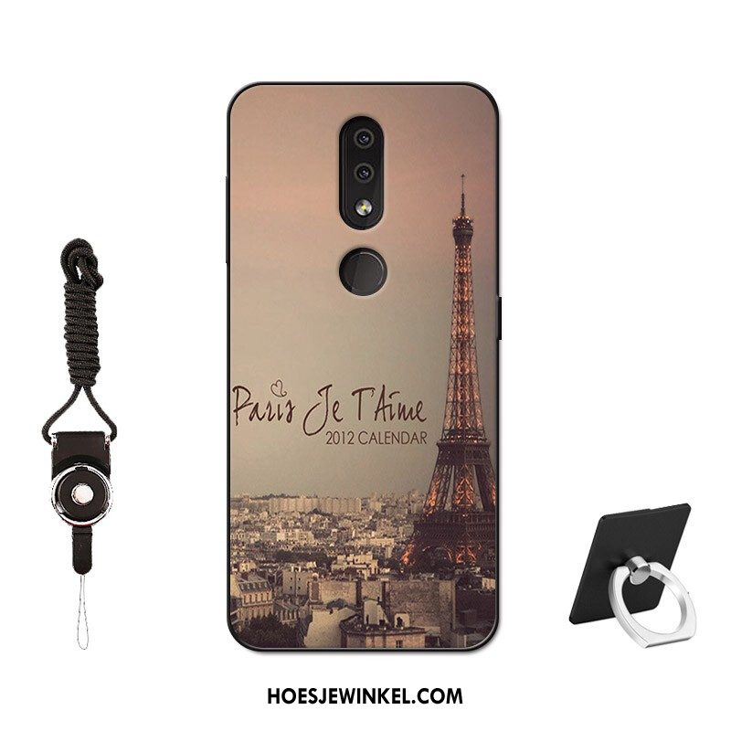 Nokia 4.2 Hoesje All Inclusive Hoes Mobiele Telefoon, Nokia 4.2 Hoesje Siliconen Purper