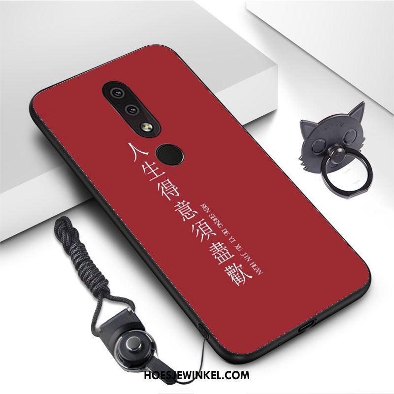 Nokia 4.2 Hoesje All Inclusive Hoes Persoonlijk, Nokia 4.2 Hoesje Wind Net Red