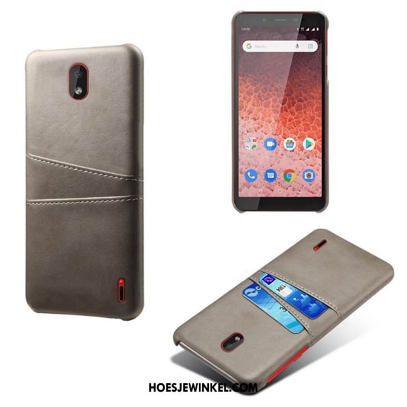 Nokia 4.2 Hoesje Kaart Oranje Anti-fall, Nokia 4.2 Hoesje Hoes Leren Etui