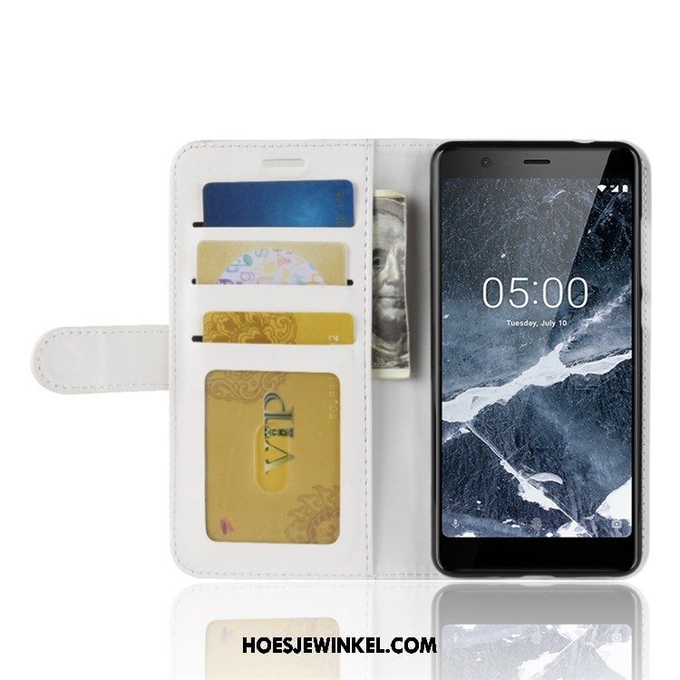 Nokia 5.1 Hoesje Folio Anti-fall Hoes, Nokia 5.1 Hoesje Mobiele Telefoon Bescherming Braun