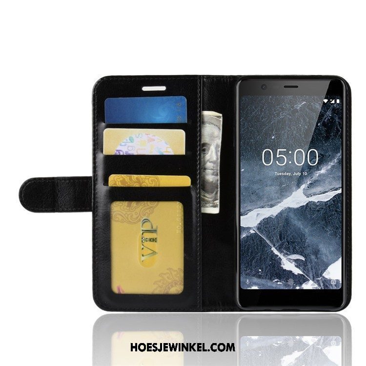 Nokia 5.1 Hoesje Folio Anti-fall Hoes, Nokia 5.1 Hoesje Mobiele Telefoon Bescherming Braun