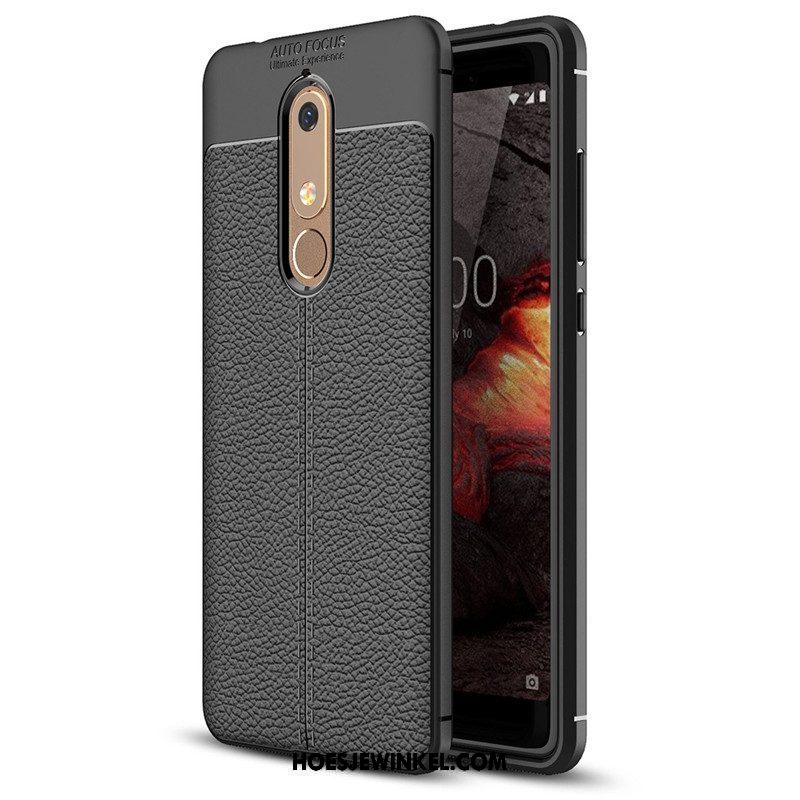 Nokia 5.1 Hoesje Soort Aziatische Vrucht Patroon Hoes, Nokia 5.1 Hoesje Eenvoudige Leer