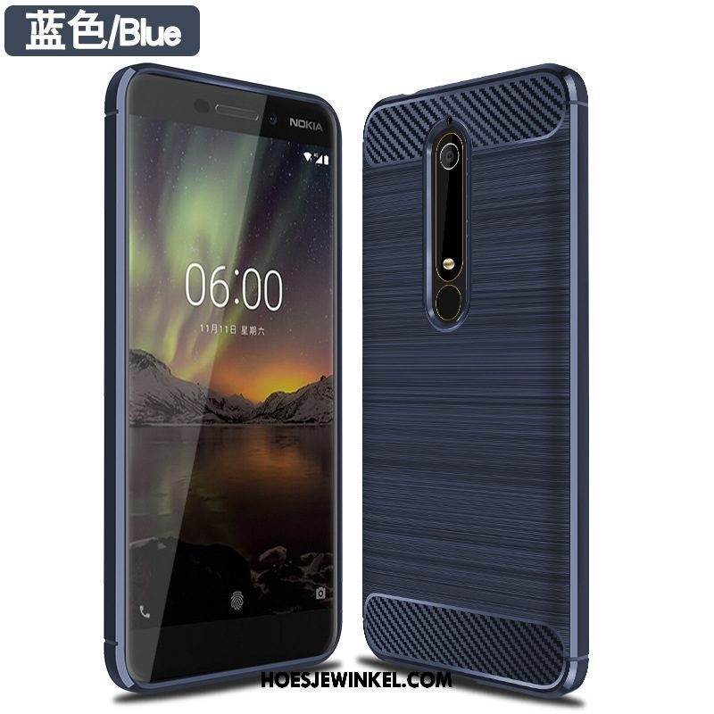 Nokia 6.1 Hoesje Anti-fall Mobiele Telefoon Grijs, Nokia 6.1 Hoesje Nieuw Hoes