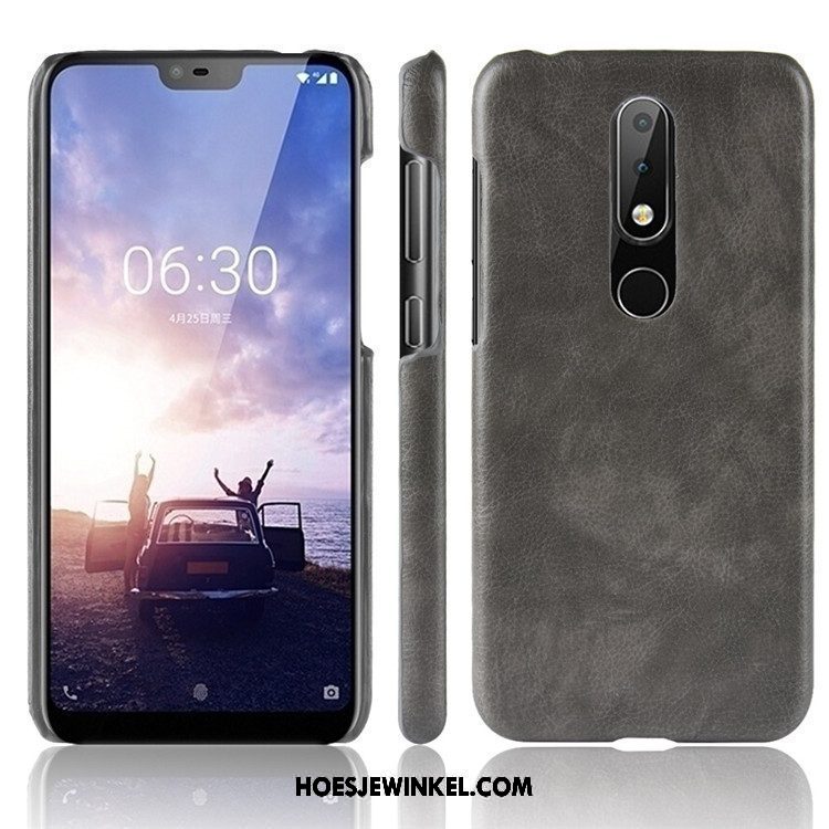 Nokia 6.1 Hoesje Hoes Mobiele Telefoon Bescherming, Nokia 6.1 Hoesje Patroon Leer