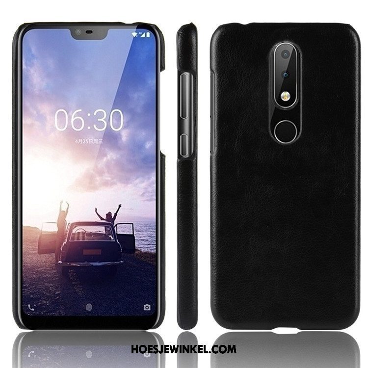 Nokia 6.1 Hoesje Hoes Mobiele Telefoon Bescherming, Nokia 6.1 Hoesje Patroon Leer