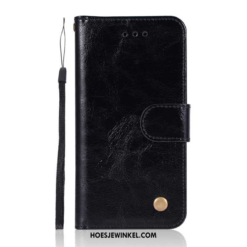 Nokia 6.1 Hoesje Hoes Mobiele Telefoon Goud, Nokia 6.1 Hoesje Folio Leren Etui