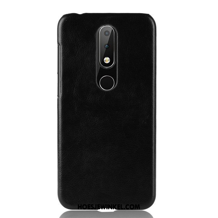 Nokia 6.1 Hoesje Soort Aziatische Vrucht Grijs Hoes, Nokia 6.1 Hoesje Leer Mobiele Telefoon