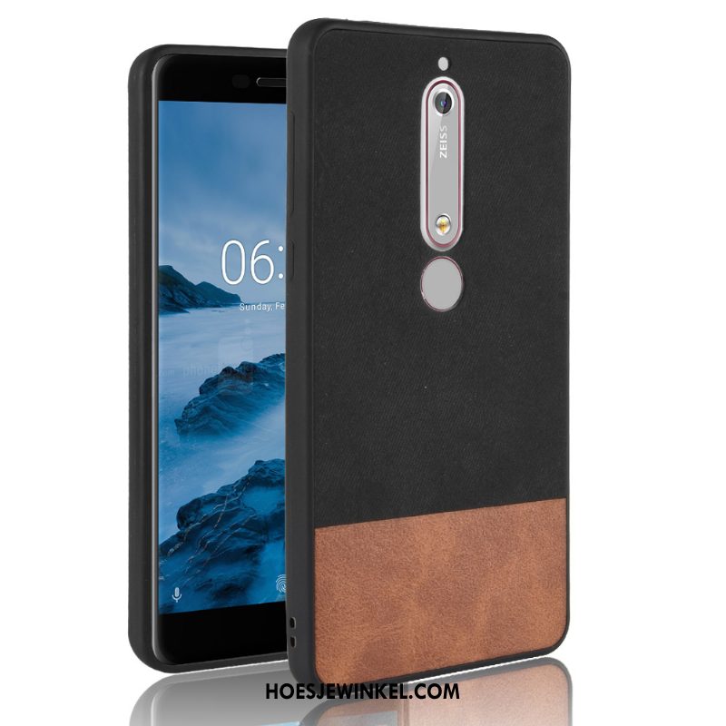 Nokia 6.1 Hoesje Zacht Gemengde Kleuren All Inclusive, Nokia 6.1 Hoesje Rood Mobiele Telefoon