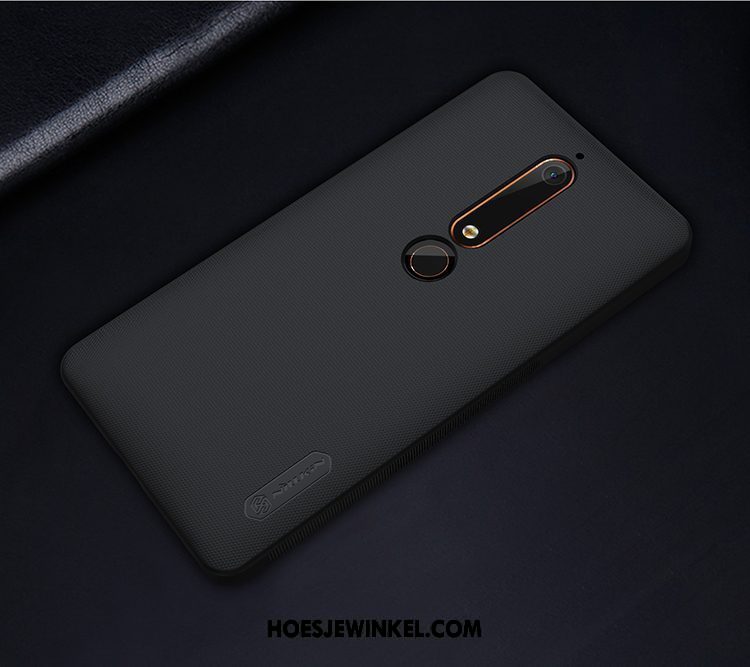 Nokia 6.1 Hoesje Zwart Mobiele Telefoon Hoes, Nokia 6.1 Hoesje Hard Bescherming