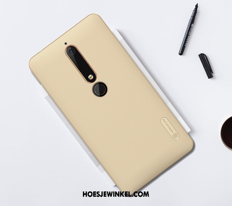 Nokia 6.1 Hoesje Zwart Mobiele Telefoon Hoes, Nokia 6.1 Hoesje Hard Bescherming