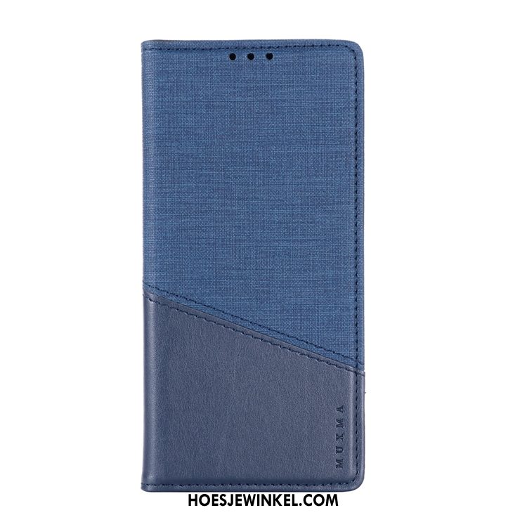 Nokia 6.2 Hoesje Magnetisch Canvas Mobiele Telefoon, Nokia 6.2 Hoesje Leren Etui Clamshell Braun