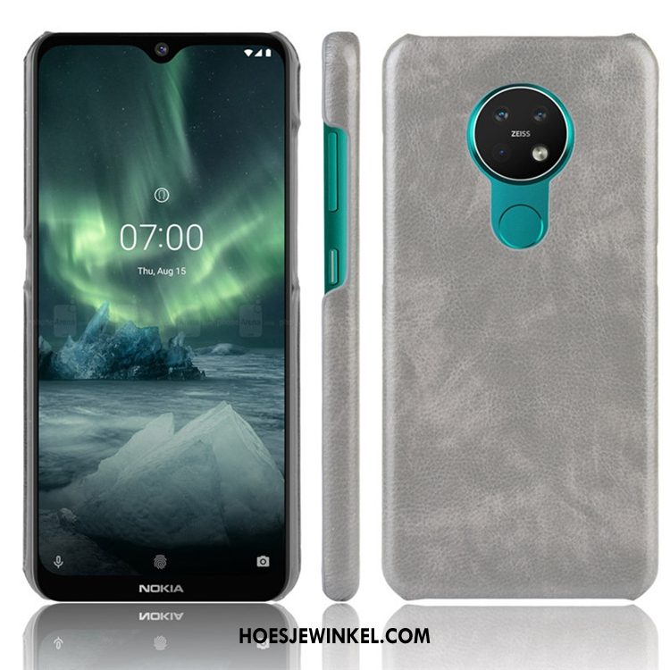 Nokia 6.2 Hoesje Persoonlijk Blauw Anti-fall, Nokia 6.2 Hoesje Leer Achterklep