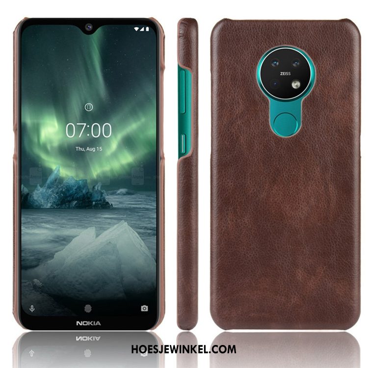 Nokia 6.2 Hoesje Persoonlijk Blauw Anti-fall, Nokia 6.2 Hoesje Leer Achterklep