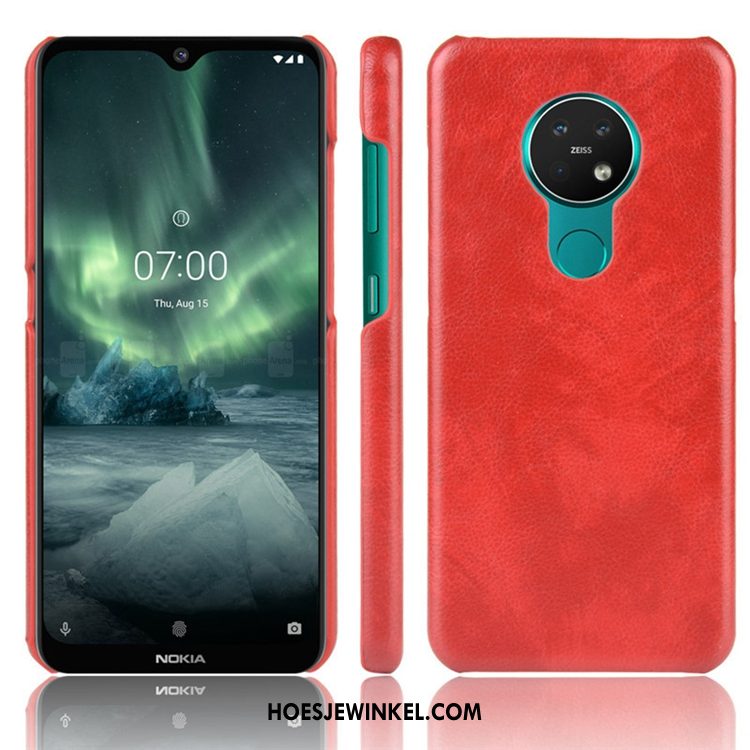 Nokia 6.2 Hoesje Persoonlijk Blauw Anti-fall, Nokia 6.2 Hoesje Leer Achterklep