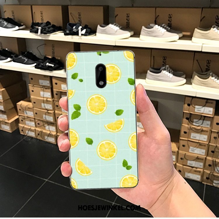 Nokia 6 Hoesje Hoes Zacht Citroen, Nokia 6 Hoesje All Inclusive Mobiele Telefoon