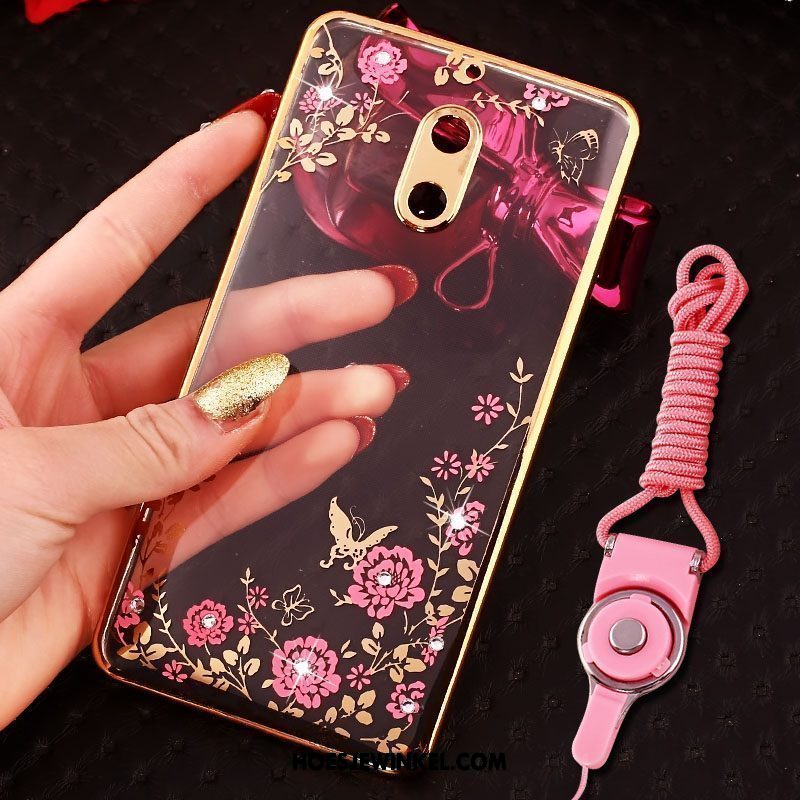 Nokia 6 Hoesje Mobiele Telefoon Trendy Merk Hoes, Nokia 6 Hoesje Hanger Roze