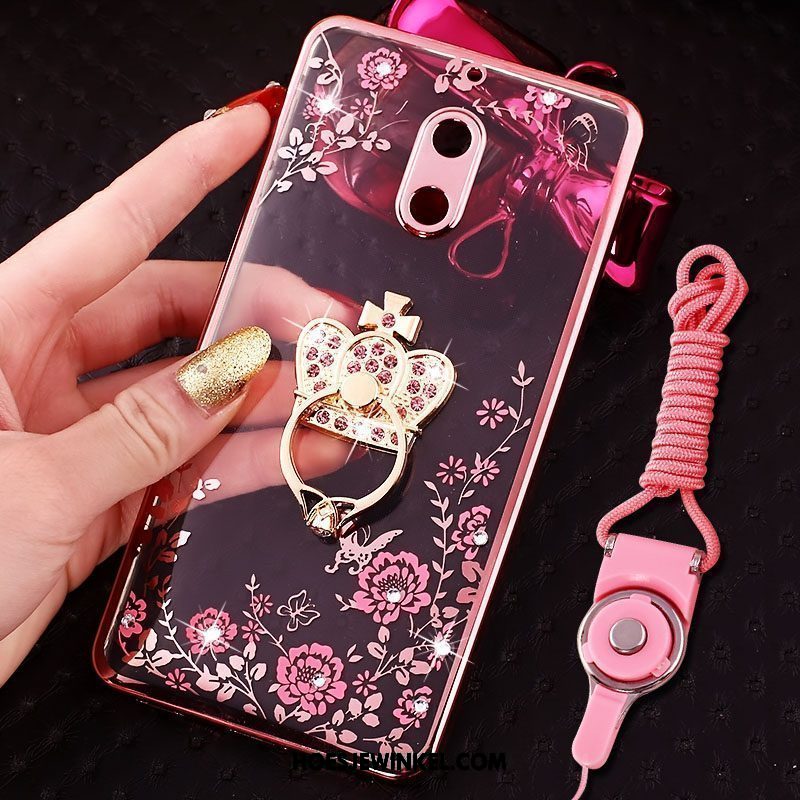 Nokia 6 Hoesje Mobiele Telefoon Trendy Merk Hoes, Nokia 6 Hoesje Hanger Roze