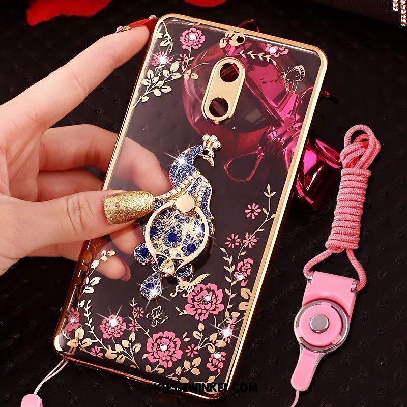 Nokia 6 Hoesje Mobiele Telefoon Trendy Merk Hoes, Nokia 6 Hoesje Hanger Roze